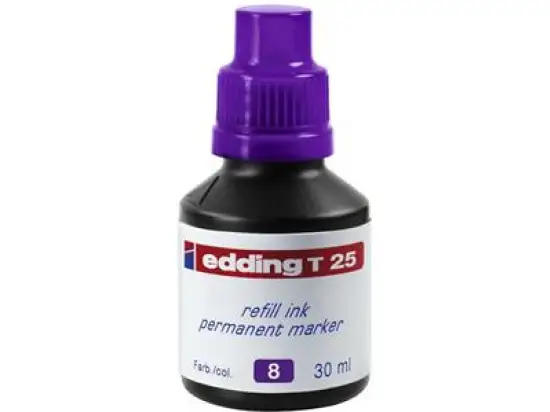 Permanentmarker-Nachfülltusche Edding T25 4-T25008 violett, für permanente Edding Marker, Flasche 30ml
