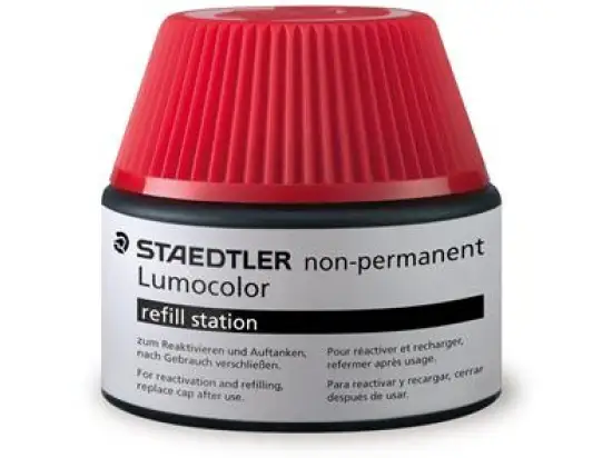 Universalstift-Nachfülltinte Staedtler 48715-2 487 15-2 Lumocolor non-permanent Schreibfarbe: rot, Flasche 15ml