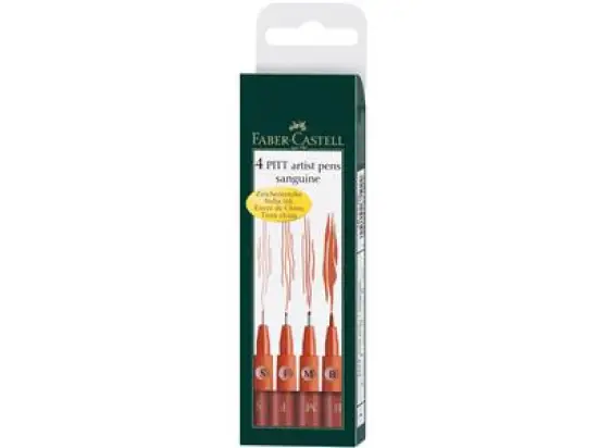 Zeichentuschestift Faber-Castell 167102 Pitt artist pen 4er-Etui Farbe 188, Pack 5 Stk