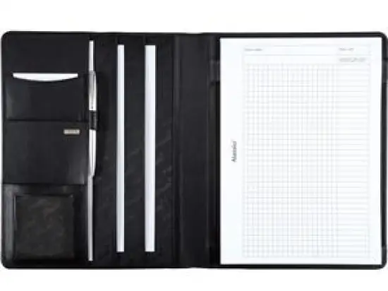 Schreibmappe Alassio 43006 Cremona A4 Nappaleder schwarz