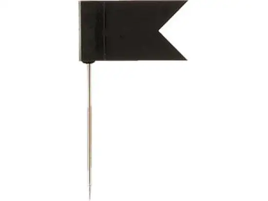 Markierfahnen Alco 711 schwarz 35 mm lang, Pack 20 Stk