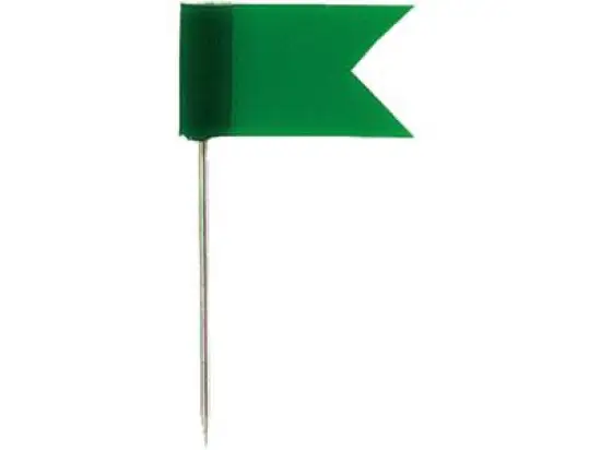 Markierfahnen Alco 718 dunkelgrün 35 mm lang, Pack 20 Stk