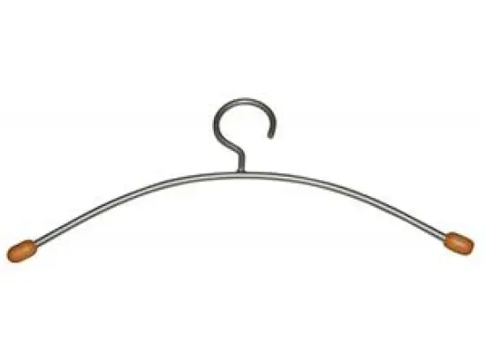 Kleiderbügel Alco 2815 Metall mit Holzenden, Pack 2 Stk