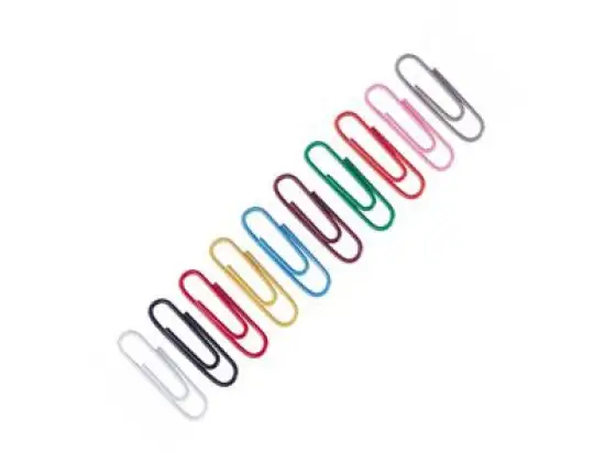 Briefklammern Alco 259-10 26mm weiß kunststoffüberzogen runde Form, Pack 1000 Stk