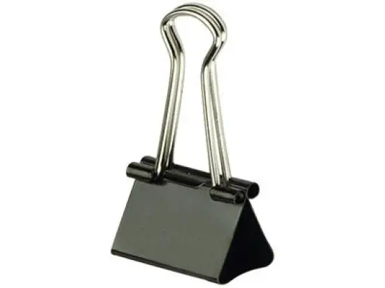 Briefklemmer-Foldback Alco 782S11 25 mm, schwarz, Pack 12 Stk