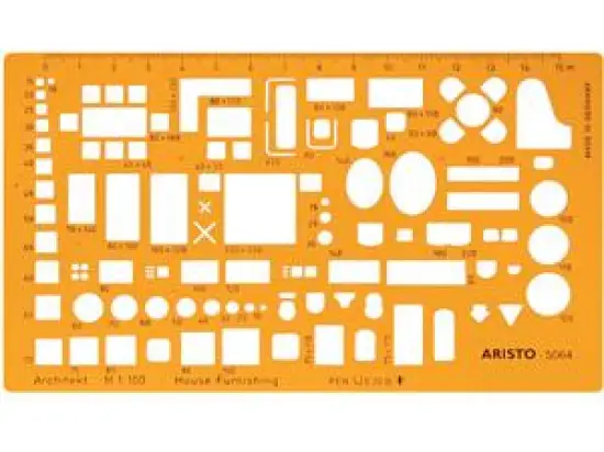 Möblierungsschablone Aristo 5064 Architekt 1:100