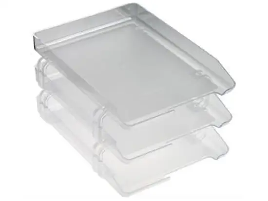 Briefablage-Set Arlac 239.29 letter-tray (3) 3 Ablagen, glasklar A4