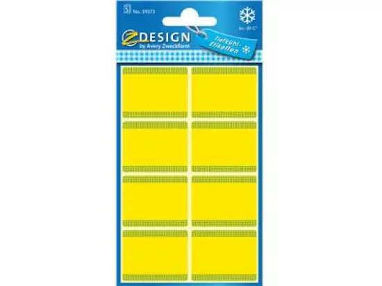 Tiefkühl-Etiketten Avery Zweckform 59373 36 x 28 mm gelb, Pack 10 x 40 Stk/5 Blatt
