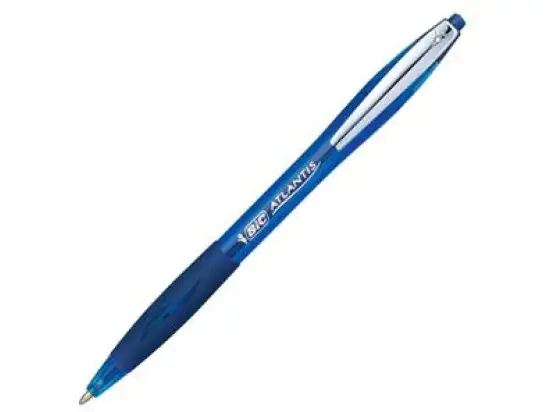 Kugelschreiber Bic 902132 Atlantis Soft 0,4mm (M), Wechselmine, Druckmechanik, dokumentenecht, blau