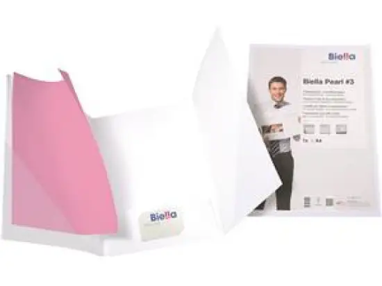 Angebots- und Präsentationsmappe Biella 0186421.01 Pearl #3 A4 weiß matt mit 2 Dreieckstaschen
