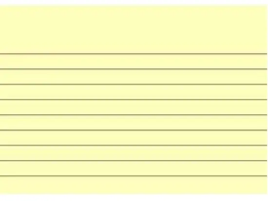 Karteikarten Brunnen 10-2270110 102270110 A7 liniert gelb, Pack 100 Stk