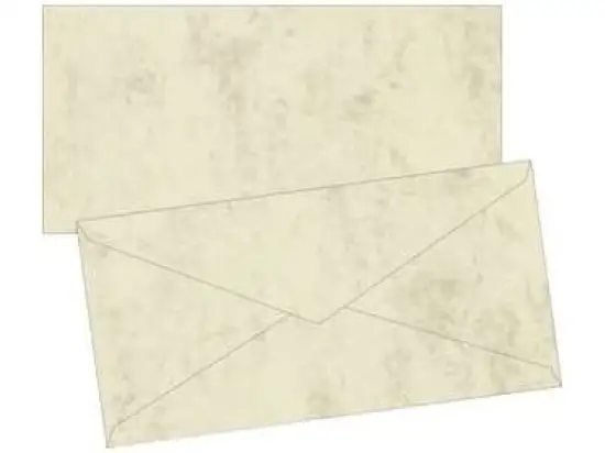 Briefumschlag Brunnen 10-5141311 105141311 DIN lang 80g Marmor chamois mit Seidenfutter, Pack 5 x 10 Stk