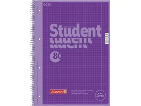 Collegeblock Brunnen 10-67928160 1067928160 Student A4 kariert purple Lineatur 28 80 Blatt