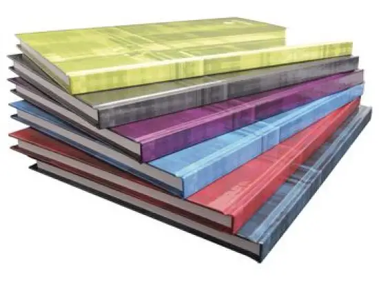 Geschäftsbuch Clairefontaine 9046C A4 liniert 96 Blatt 90g Kladde mit festem Deckel farbig sortiert, Pack 5 Stk