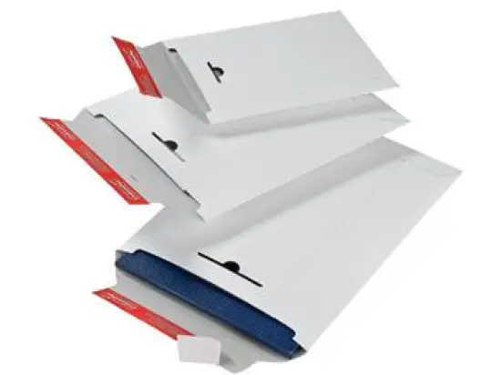 Vollpapptasche ColomPac CP 012.01 A5 weiß 170x245x-30mm wiederverschliessbar