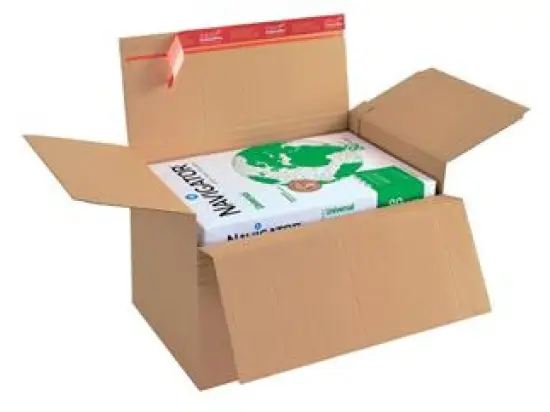 Blitzbodenkarton ColomPac CP 141.301 44,5x18-30x31,5cm A3 selbstklebend braun, mit Aufreißfaden
