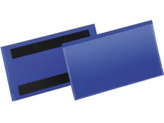 Etikettentasche Durable 1742-07 174207 150 x 67 mm blau magnetisch, Pack 50 Stk