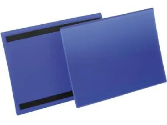 Kennzeichnungstasche Durable 1745-07 174507 A4-quer blau magnetisch A4 Querformat, Pack 50 Stk