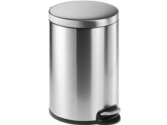 Treteimer Durable 3402-23 340223 20 Liter silber 36x45,5cm rund, Edelstahl Fingerprint-proof