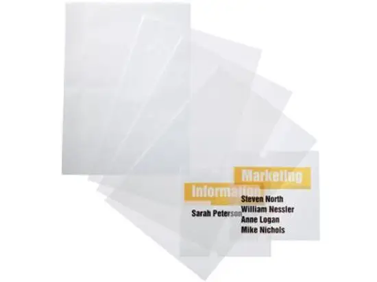 Folienschild Durable 4831-19 483119 Crystal Sign Refill 148 x 105 mm, transparente Folie, für Türschild Crystal Sign, Pack 10 Stk