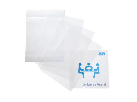 Folienschild Durable 4834-19 483419 Crystal Sign Refill 210 x 210 mm, transparente Folie, für Türschild Crystal Sign, Pack 10 Stk