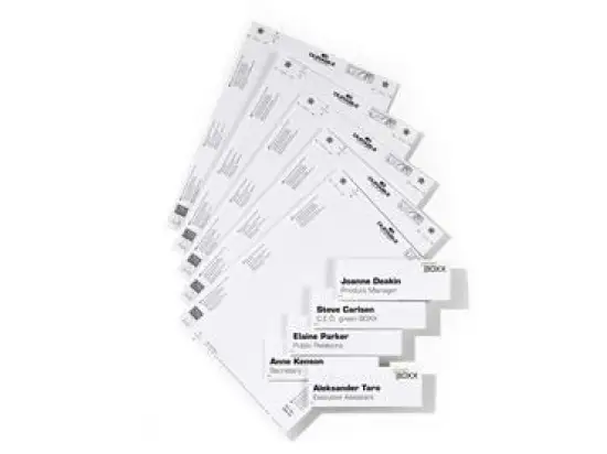 Türschild Durable 4850-02 485002 Door Sign Refill 149x52mm EDV beschriftbar für Art. 4800, Pack 50 Stk