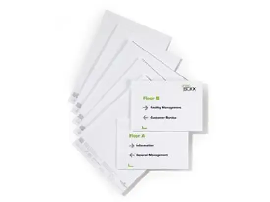 Türschild Durable 4855-02 485502 Door Sign Refill für 4805 210x148mm weiß, Pack 20 Stk