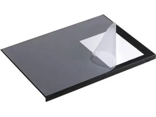Schreibunterlage Durable 7293-01 729301 650x520mm schwarz Vollsichtplatte Kantenschutz, Pack 5 Stk