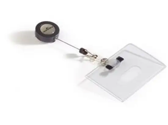 Namensschild Durable 8016-19 801619 54x90mm transparent mit Ausweishalter, Pack 10 Stk