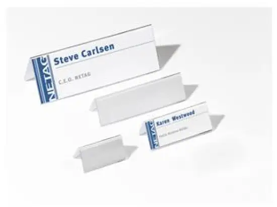 Tischnamensschild Durable 8033-19 803319 61/122x150mm Acryl transparent Dachaufsteller, Pack 10 Stk