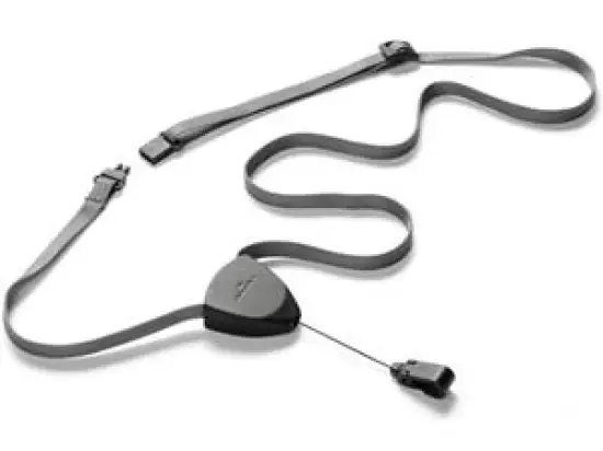 Textilband Durable 8309-01 830901 Flex 8mm grau mit Jojo mit Sicherheitsverschluss, Pack 10 Stk