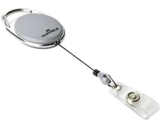 Namensschild-Halter Durable 8324-10 832410 Jojo Style grau 80cm Druckknopfschlaufe, Pack 10 Stk