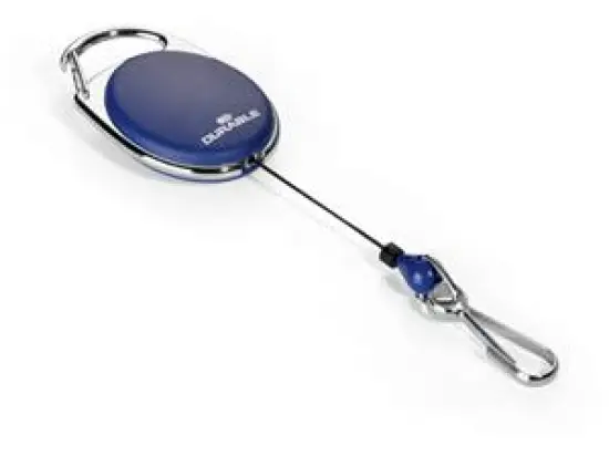 Namensschild-Halter Durable 8327-07 832707 Jojo Style dunkelblau 80cm mit Federhaken