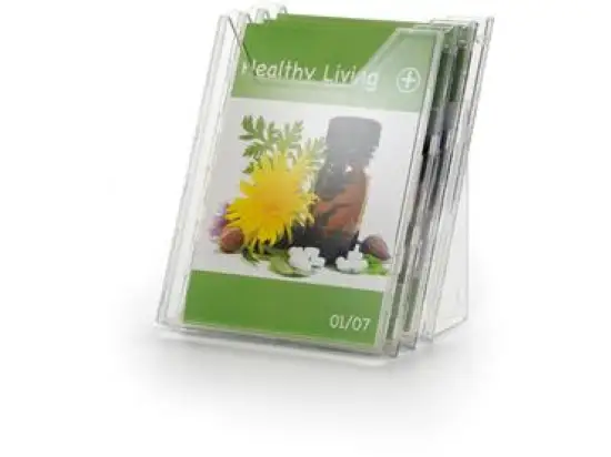 Prospektspender Durable 8580-19 858019 Combiboxx A4 3-teilig transparent für Wand+Tisch, Set L