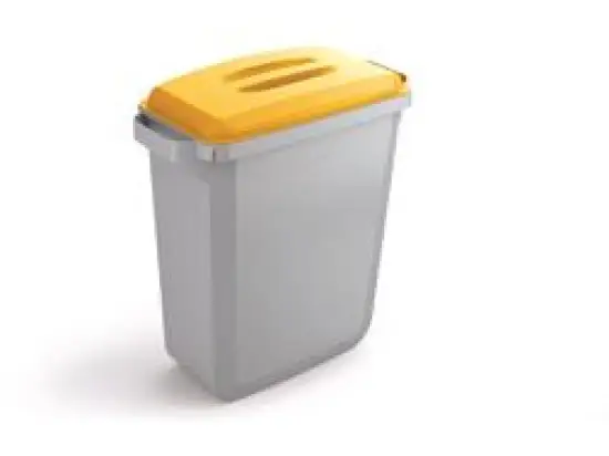 Abfallsystem Durable VEH2012026 Durabin 60 60 Liter grau/gelb 56x62x29cm