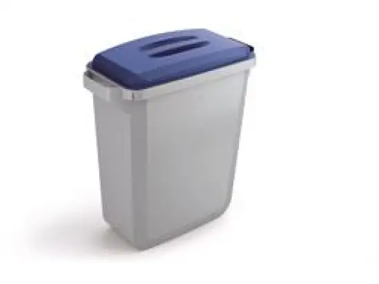 Abfallsystem Durable VEH2012027 Durabin 60 60 Liter grau/blau 56x62x29cm