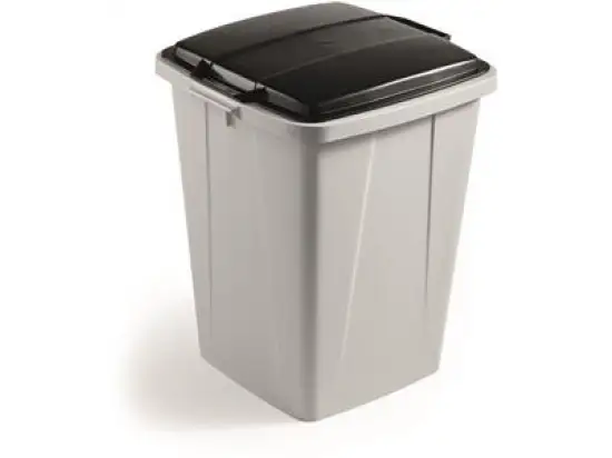 Abfallsystem Durable VEH2012033 Durabin 90 90 Liter grau/schwarz 51x49x63cm