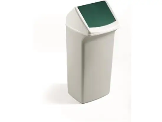 Abfallsystem Durable VEH2012034 Durabin Flip 40 40 Liter weiß/grün 37x75x32cm