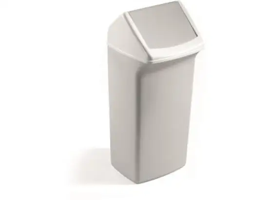 Abfallsystem Durable VEH2013002 Durabin Flip 40 40 Liter weiß/grau 37x75x32cm