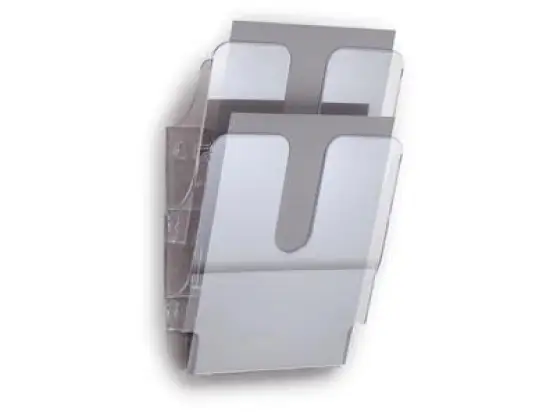 Wand-Prospekthalter Durable 1709008400 Flexiplus 2 A4 transparent Wandmontage, 2-teilig