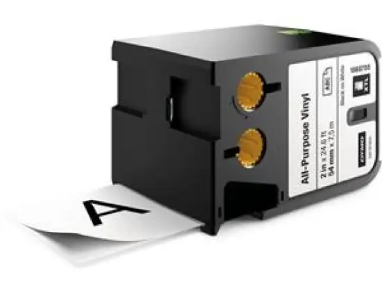 Schriftband-Kassette Dymo 1868755 XTL schwarz auf weiß 54mm/7m endlos für XTL-500 Vinylband