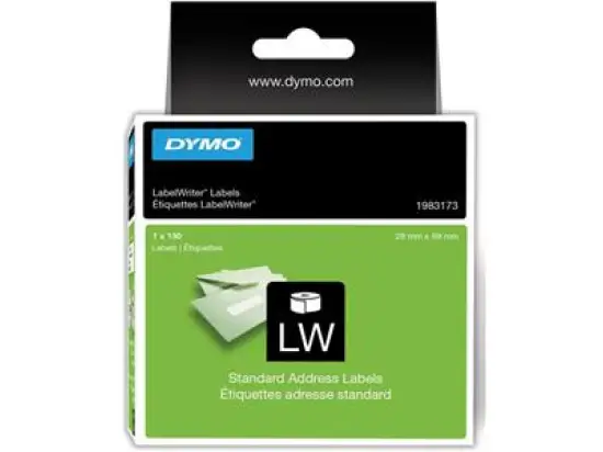 Adressetiketten Dymo 1983173 89 x 28 mm weiß selbstklebend, Rolle 130 Stk