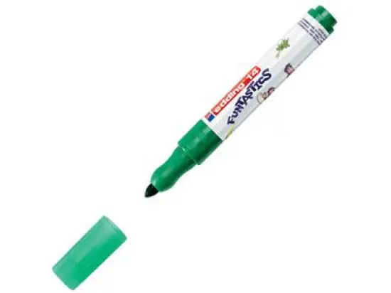 Fasermaler Edding 14 Funtastics 4-14004 3mm, Rundspitze, auswaschbar, grün, Pack 10 Stk