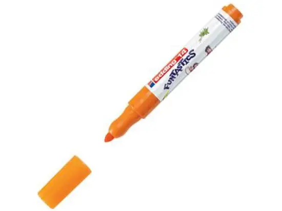 Fasermaler Edding 14 Funtastics 4-14006 3mm, Rundspitze, auswaschbar, orange, Pack 10 Stk