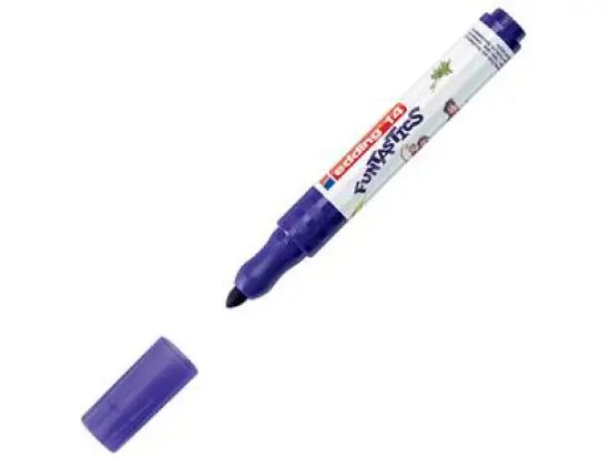 Fasermaler Edding 14 Funtastics 4-14008 3mm, Rundspitze, auswaschbar, violett, Pack 10 Stk