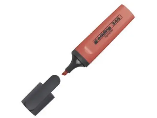 Textmarker Edding 345 4-345002 2-5mm, Keilspitze, rot