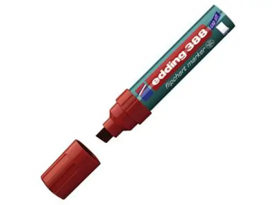 Flipchartmarker Edding 388 4-388002 4-12mm, Keilspitze, rot