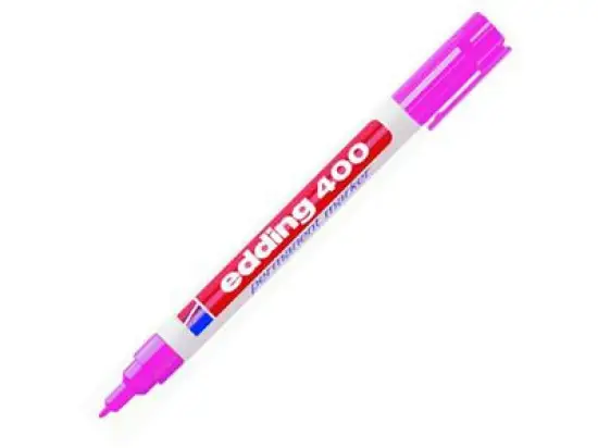 Permanentmarker Edding 400 4-400009 1mm, Rundspitze, rosa