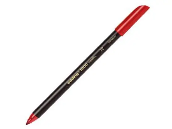 Fasermaler Edding 1200 4-1200072 1-3mm, Rundspitze, auswaschbar, rot-metallic, Pack 10 Stk