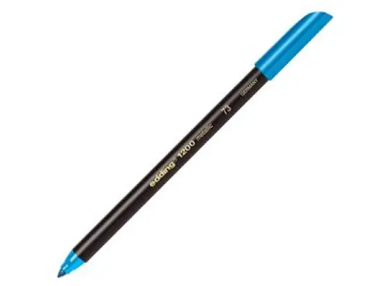 Fasermaler Edding 1200 4-1200073 1-3mm, Rundspitze, auswaschbar, blau-metallic